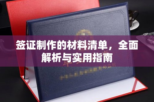 柳江签证制作的材料清单，全面解析与实用指南