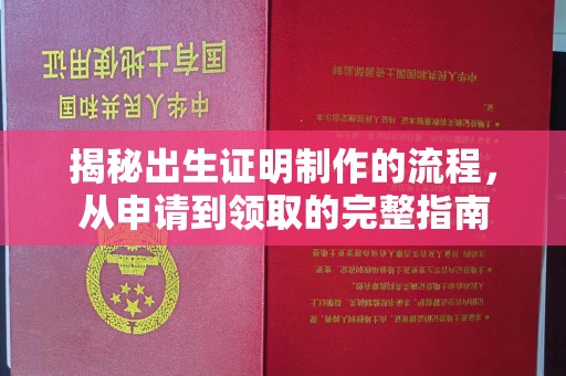 柳江揭秘出生证明制作的流程，从申请到领取的完整指南